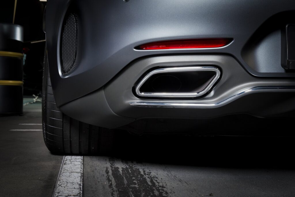 Exhaust pipe of a luxury car